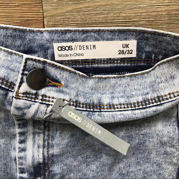 NWT ASOS Acid Wash High Waist Jeggings - Picture 4 of 5